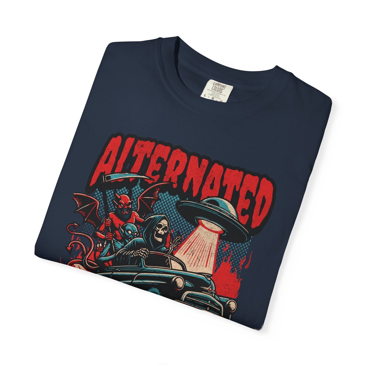 Highway to hell cool retro graphic t-shirt for Sci-Fi fans