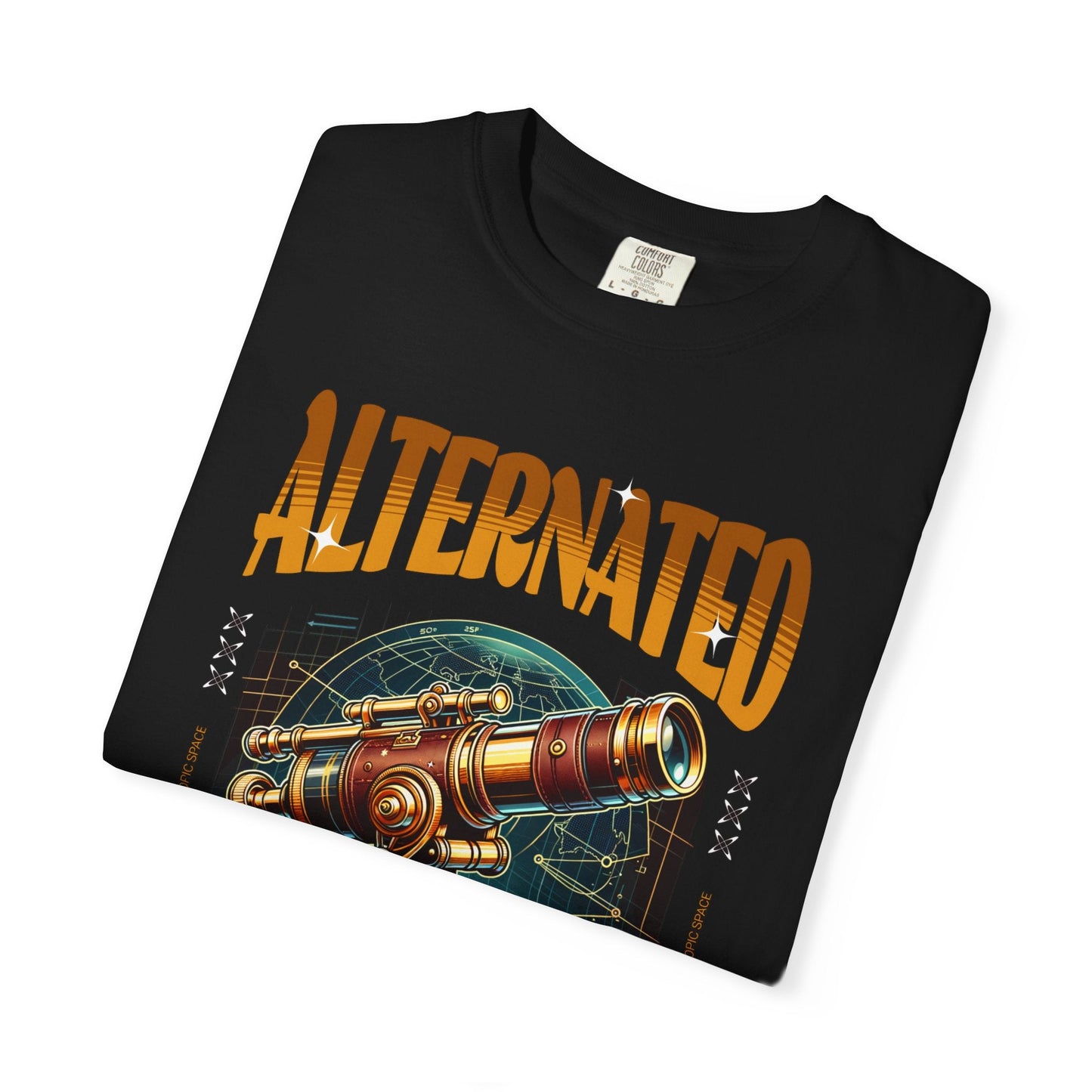 Vintage Sci-Fi T-shirt - telescope graphic for space lovers & admirers
