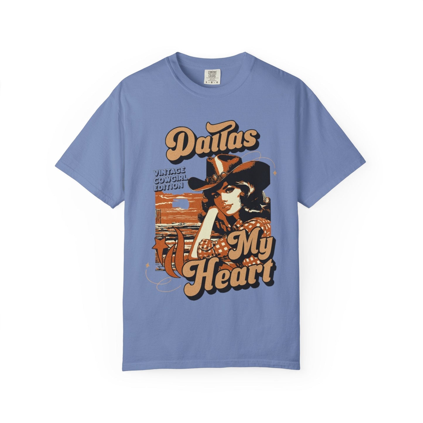Western retro Dallas my heart t-shirt for vintage lovers