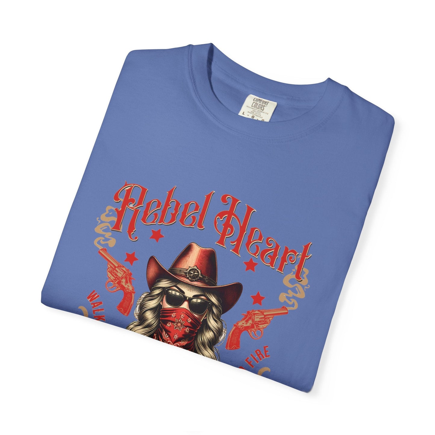 Cowgirl rebel heart t-shirt - western style woman adventure t-shirt