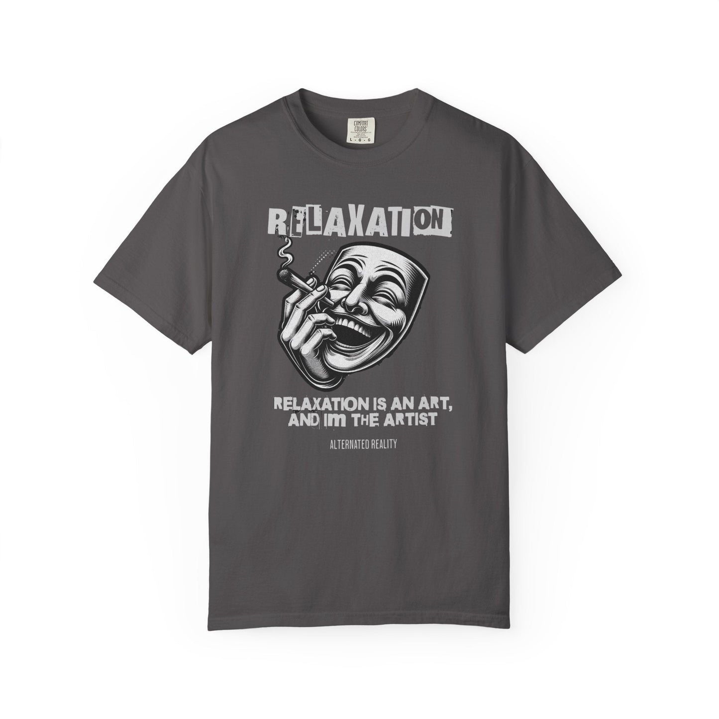 Graphic t-Shirt - relaxation is an art for men for smokers