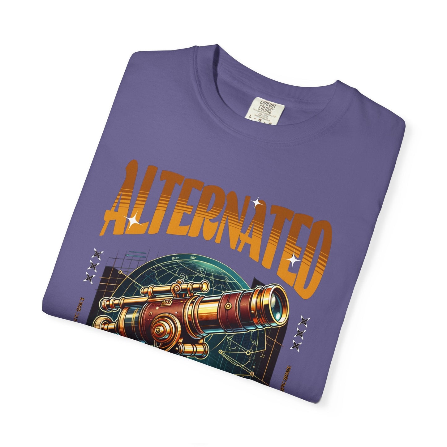 Vintage Sci-Fi T-shirt - telescope graphic for space lovers & admirers