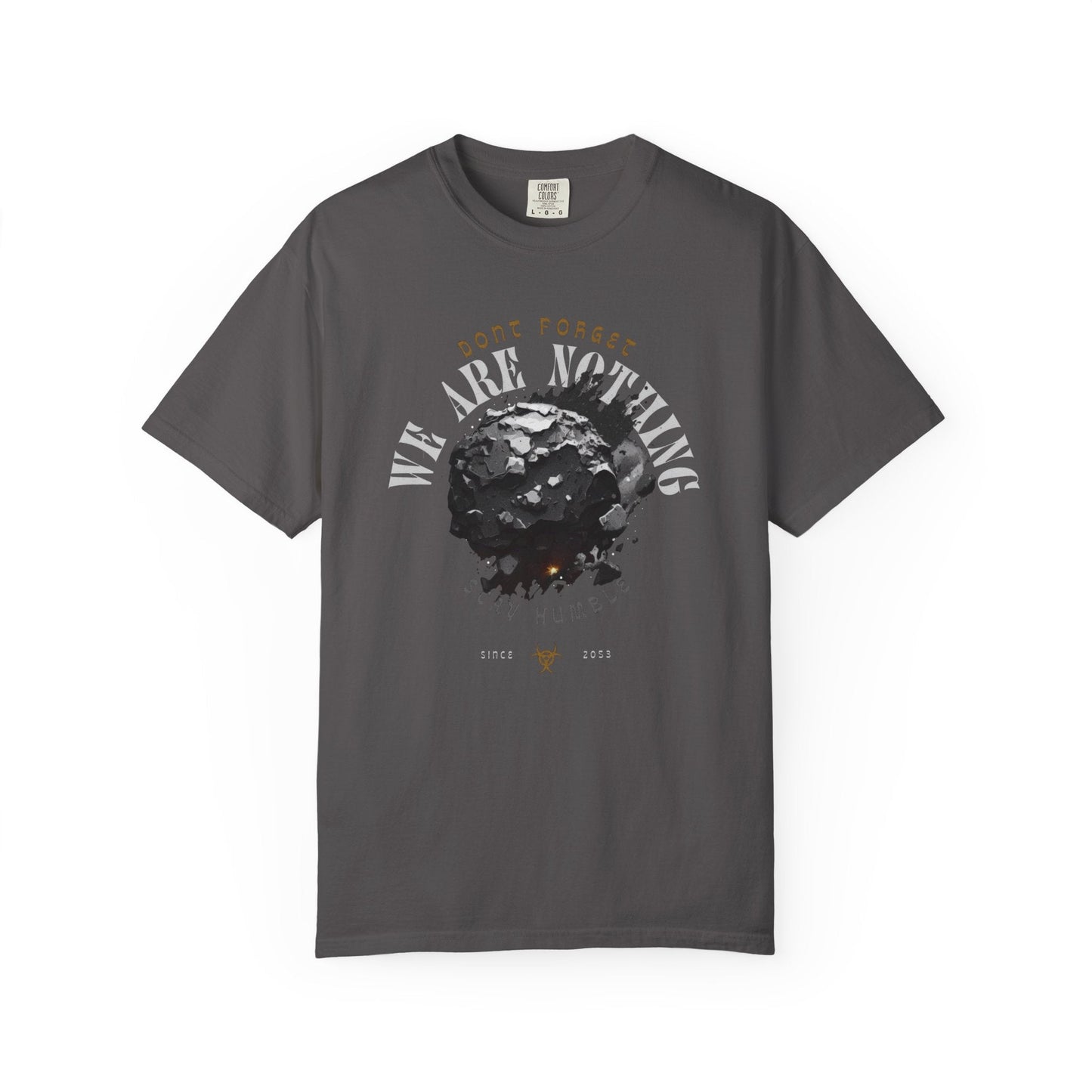 Graphic Tee - 'Don't Forget - We Are nothing' with earth- Stay humble!