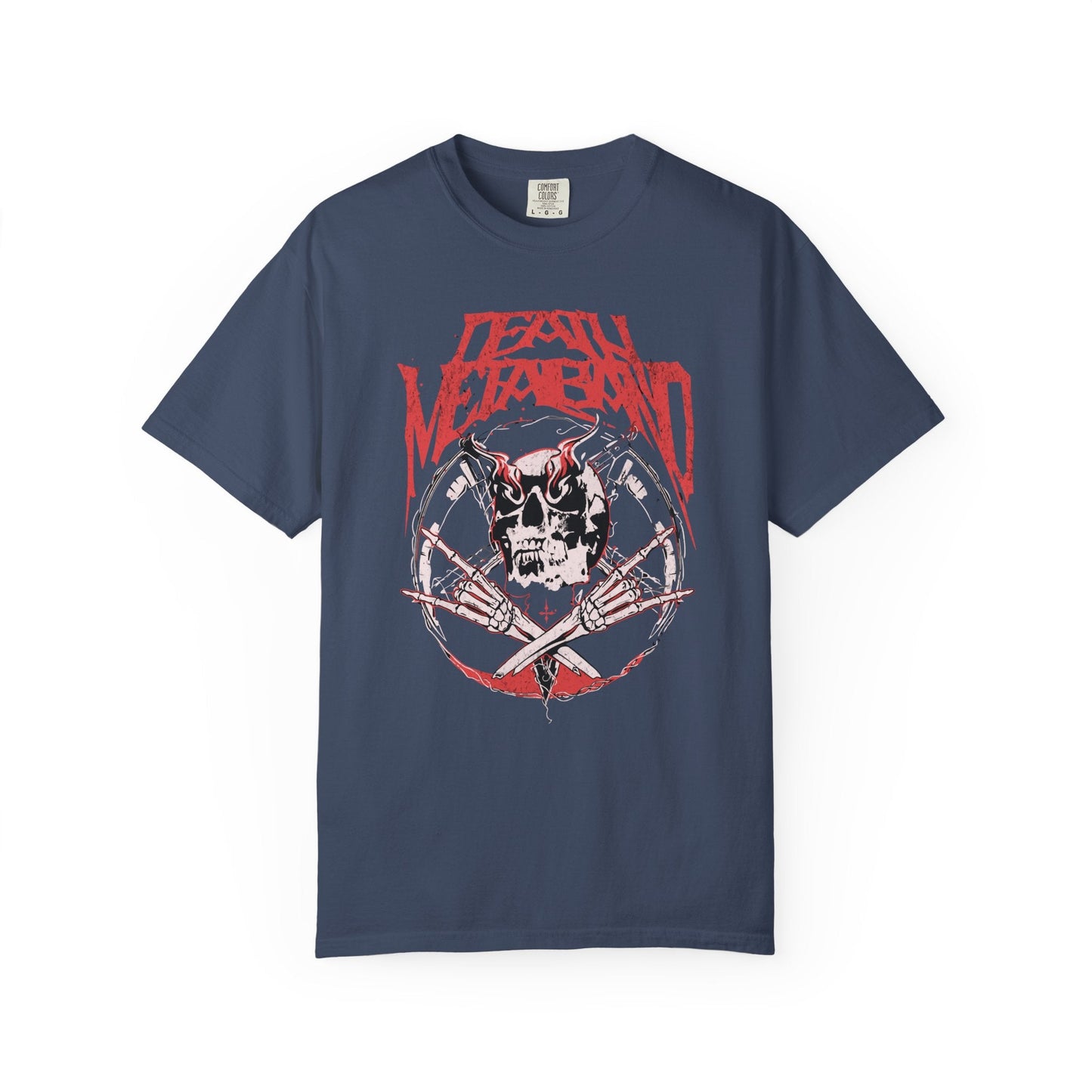 Metal head t-shirt - Unisex tee with crossed blades & skull design