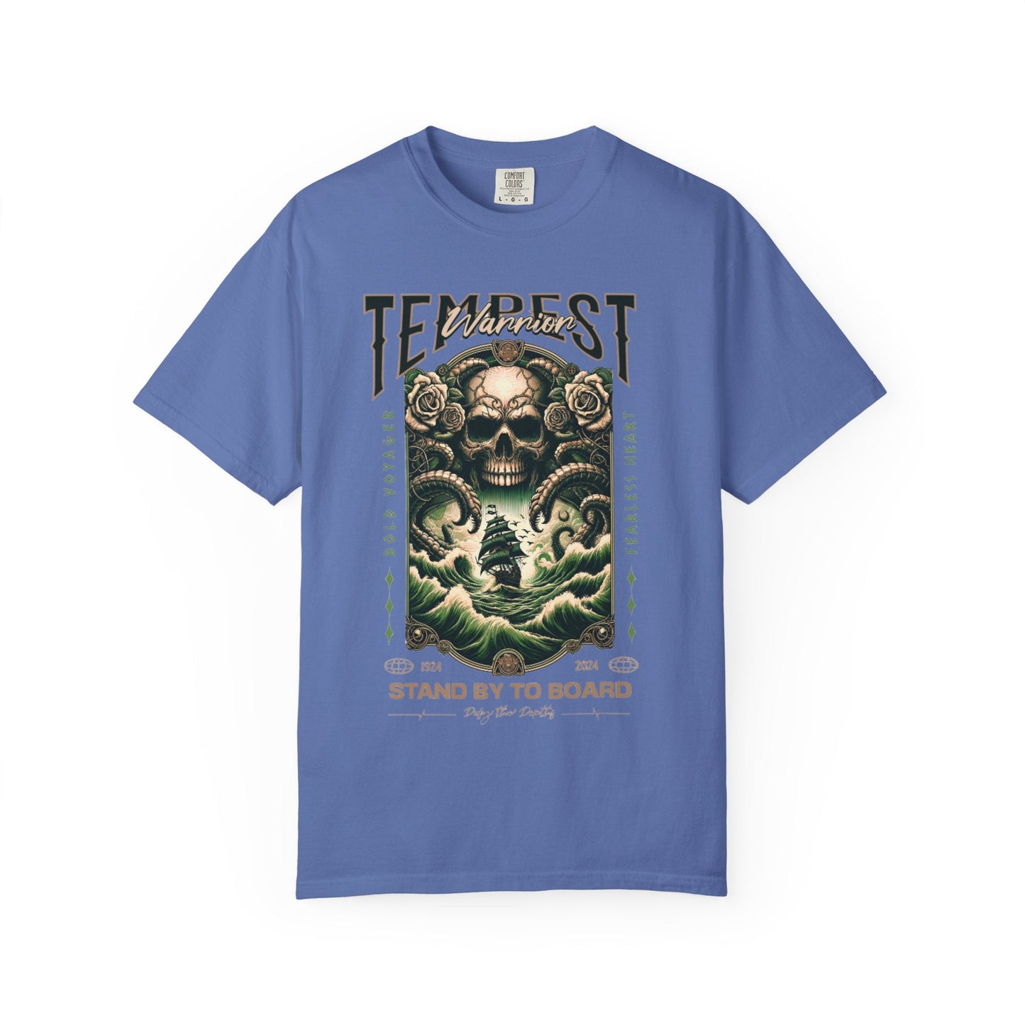 Pirate t-shirt with tempest warrior design - nautical style