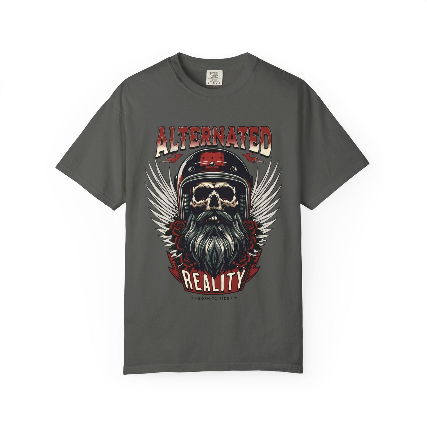 Motorbike skull t-shirt | Comfortable & Durable cotton tee for riders