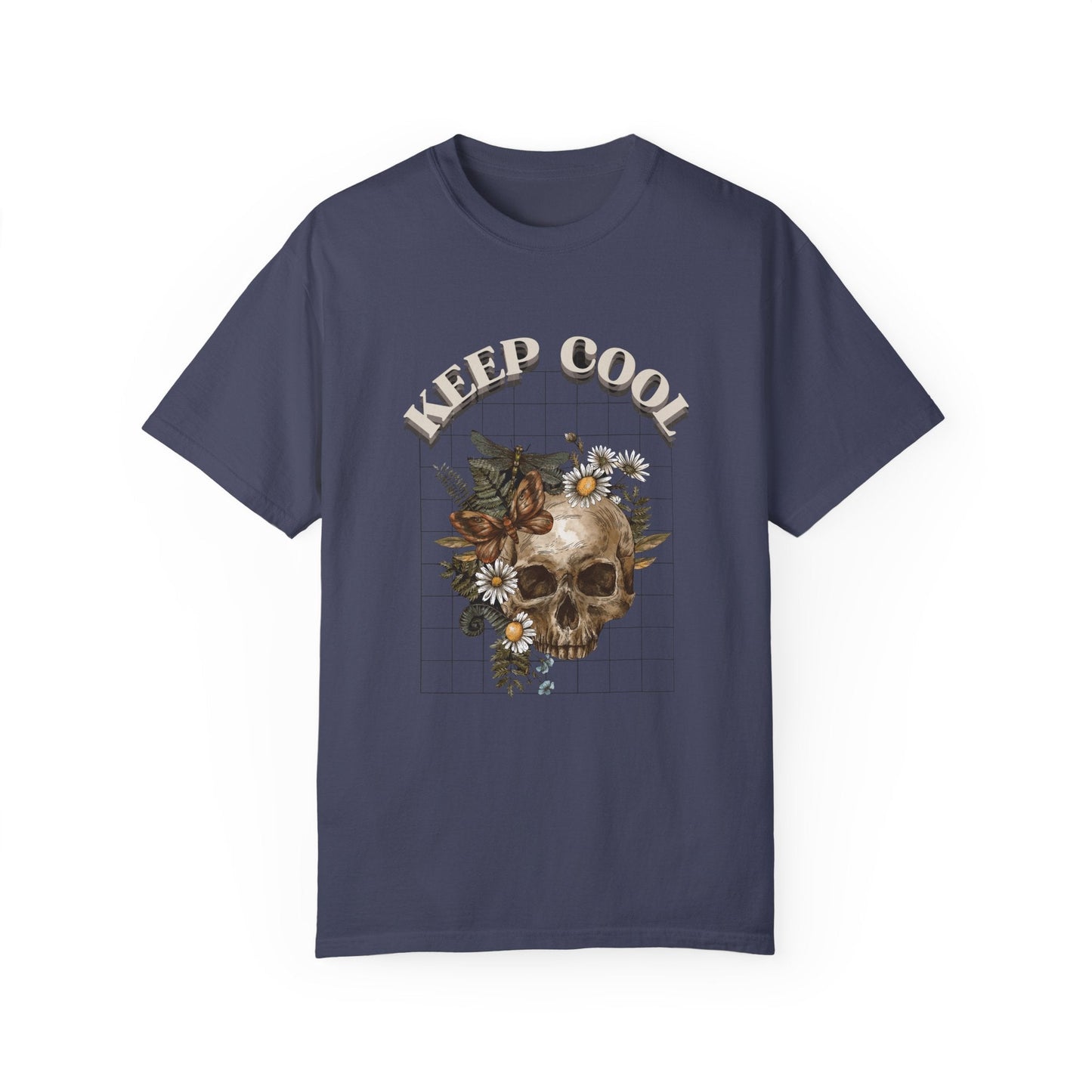 Skull and flowers t-shirt - Unisex graphic design tee