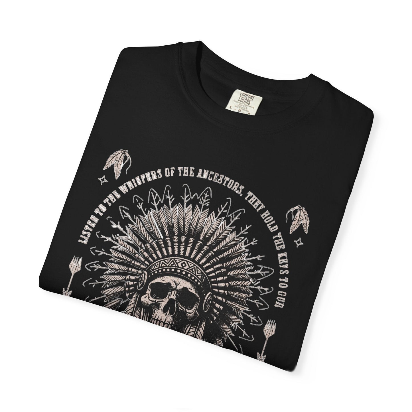 Headdress Skull Design Vintage-Inspired Unisex t-Shirt