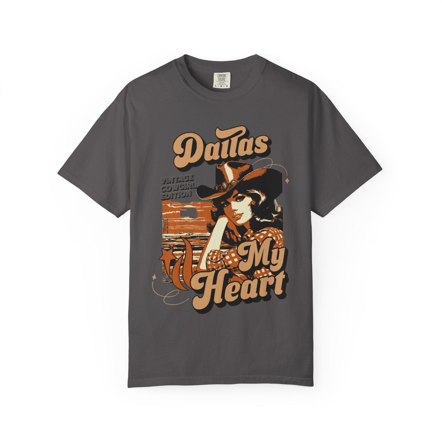 Western retro Dallas my heart t-shirt for vintage lovers