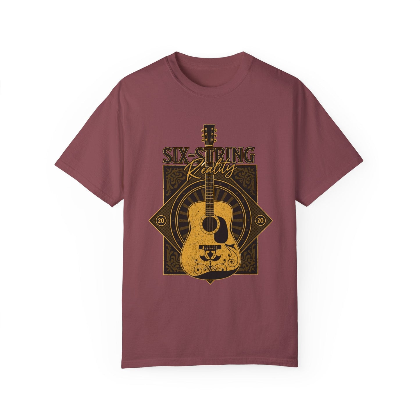 Vintage acoustic guitar t-shirt for music lovers | retro tee