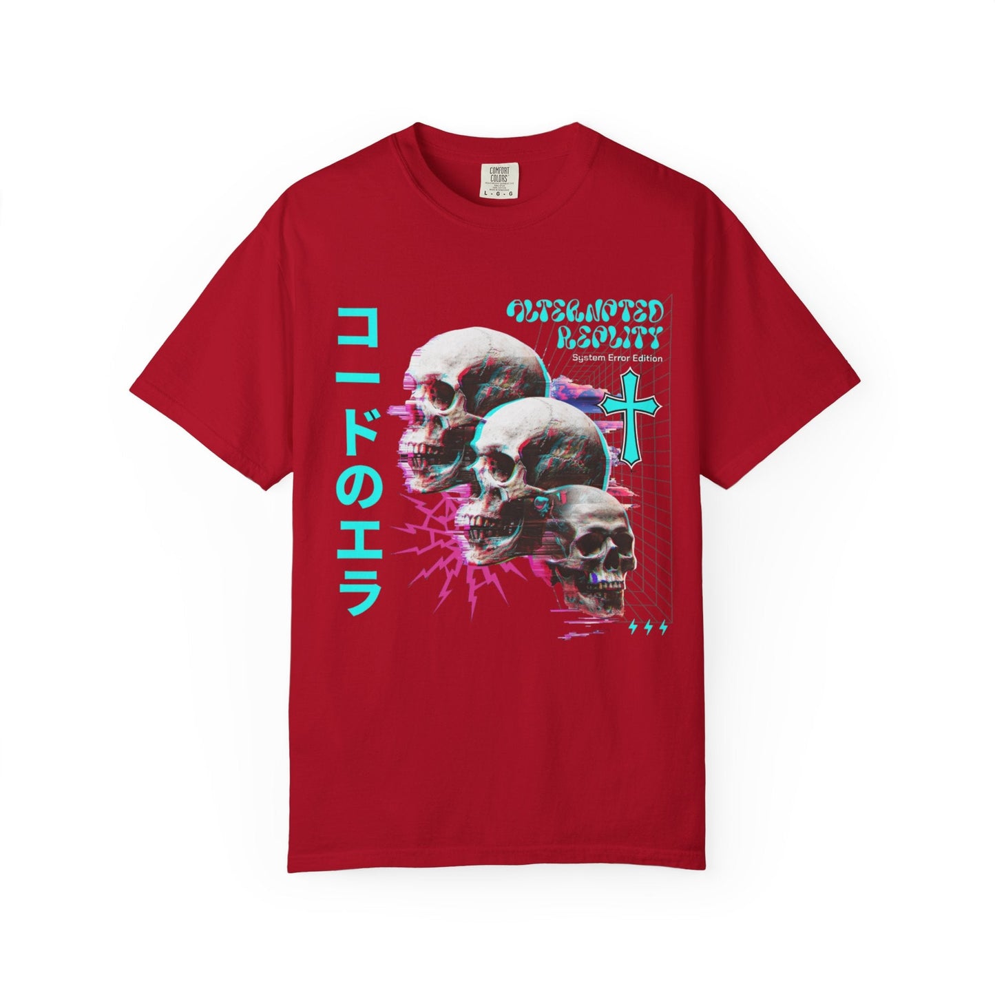 Glitch skulls anime t-shirt | Vibrant design & comfort