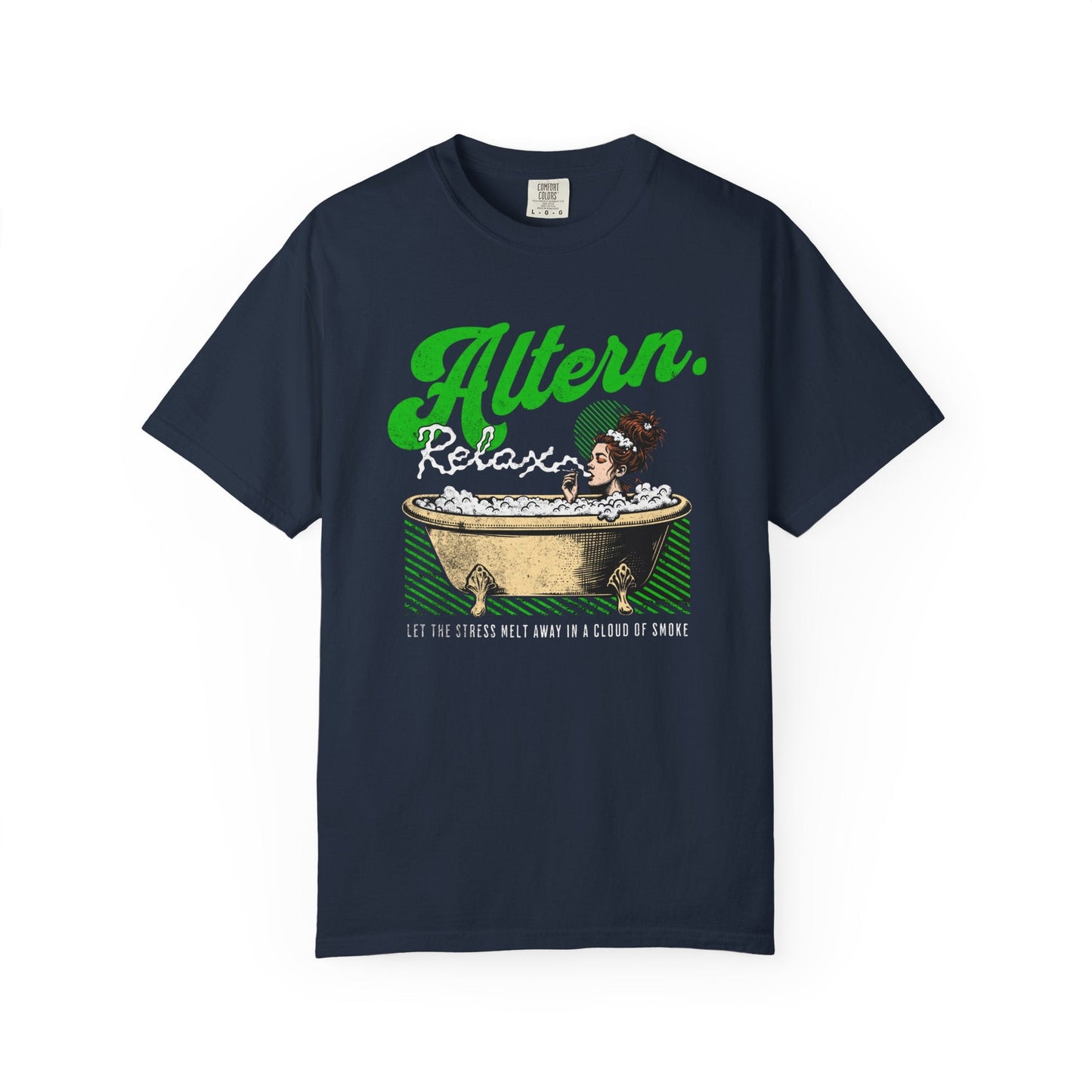 Vintage relaxation bath smoking vintage T-shirt - retro style comfort