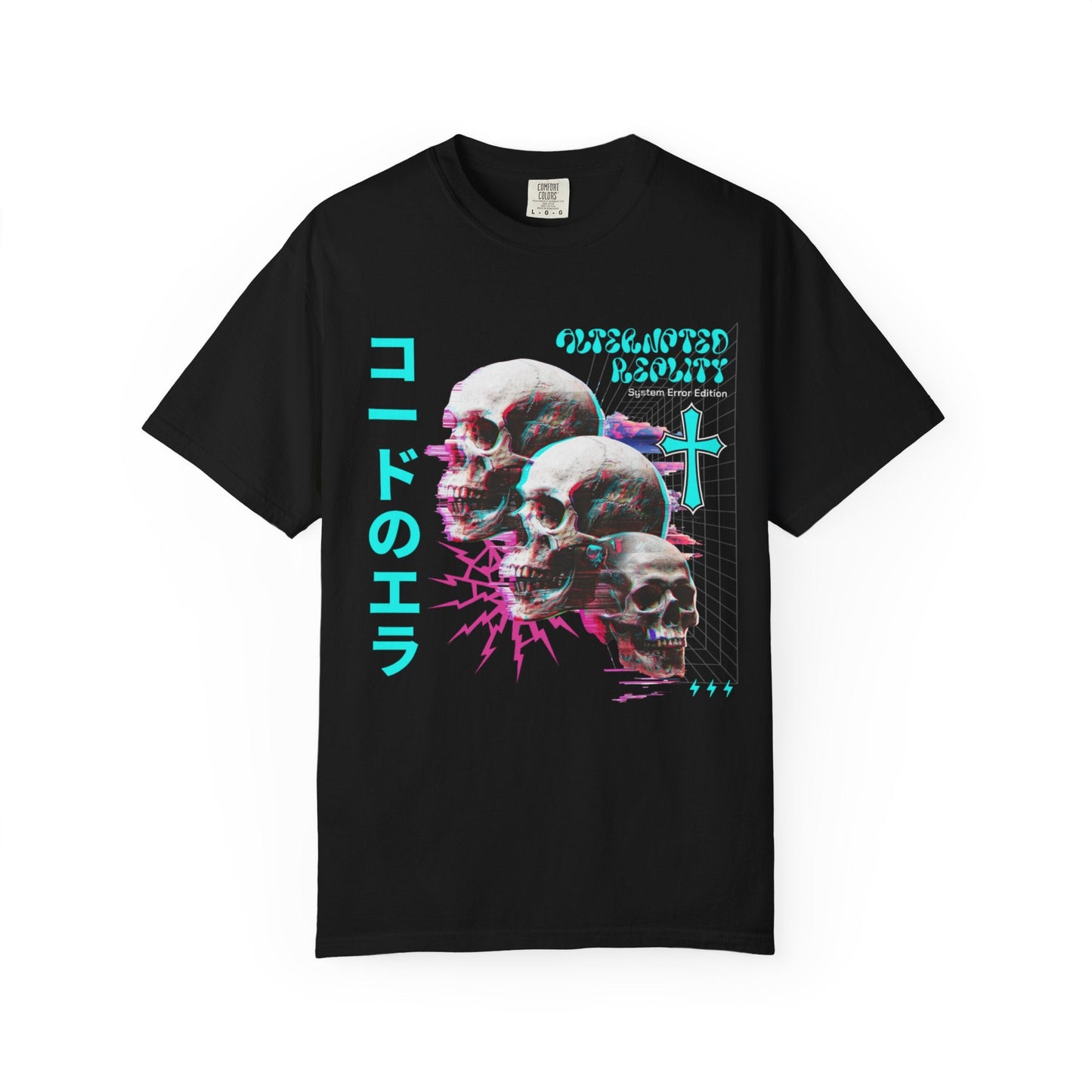 Glitch skulls anime t-shirt | Vibrant design & comfort