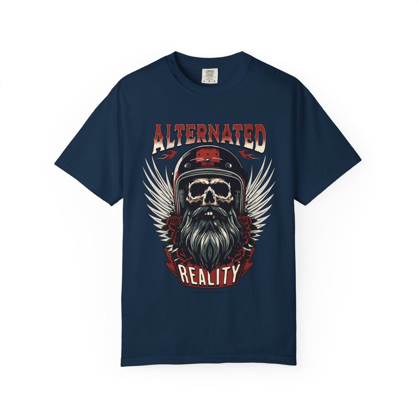Motorbike skull t-shirt | Comfortable & Durable cotton tee for riders