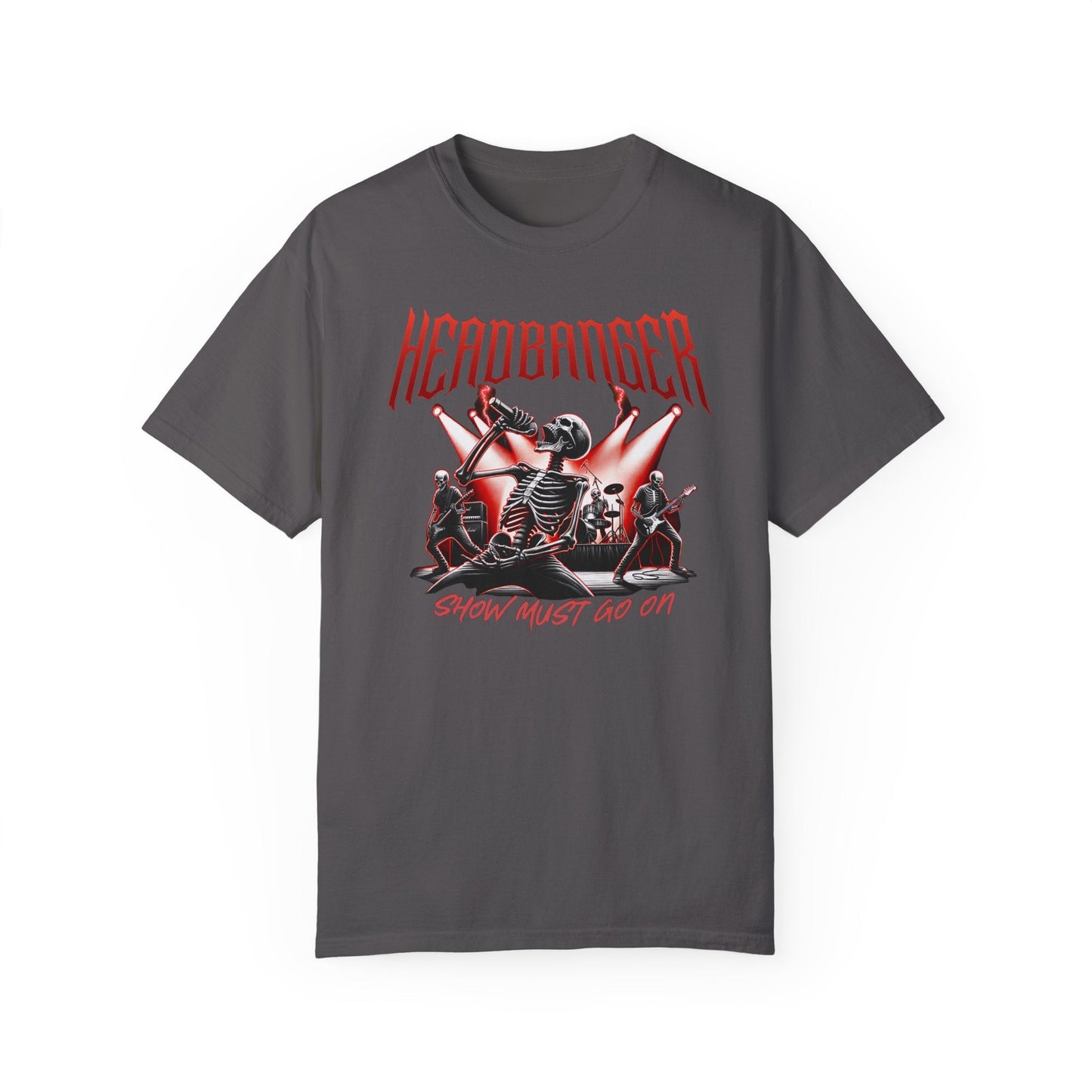 Headbanger rockers T-shirt for heavy metal fans - Show must go on