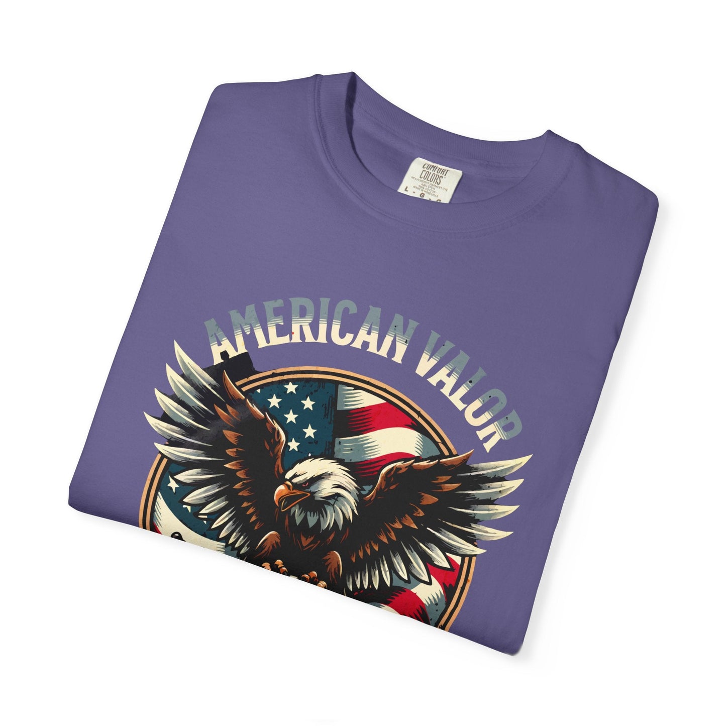 American valor t-shirt - Patriotic eagle and skull design for men & women