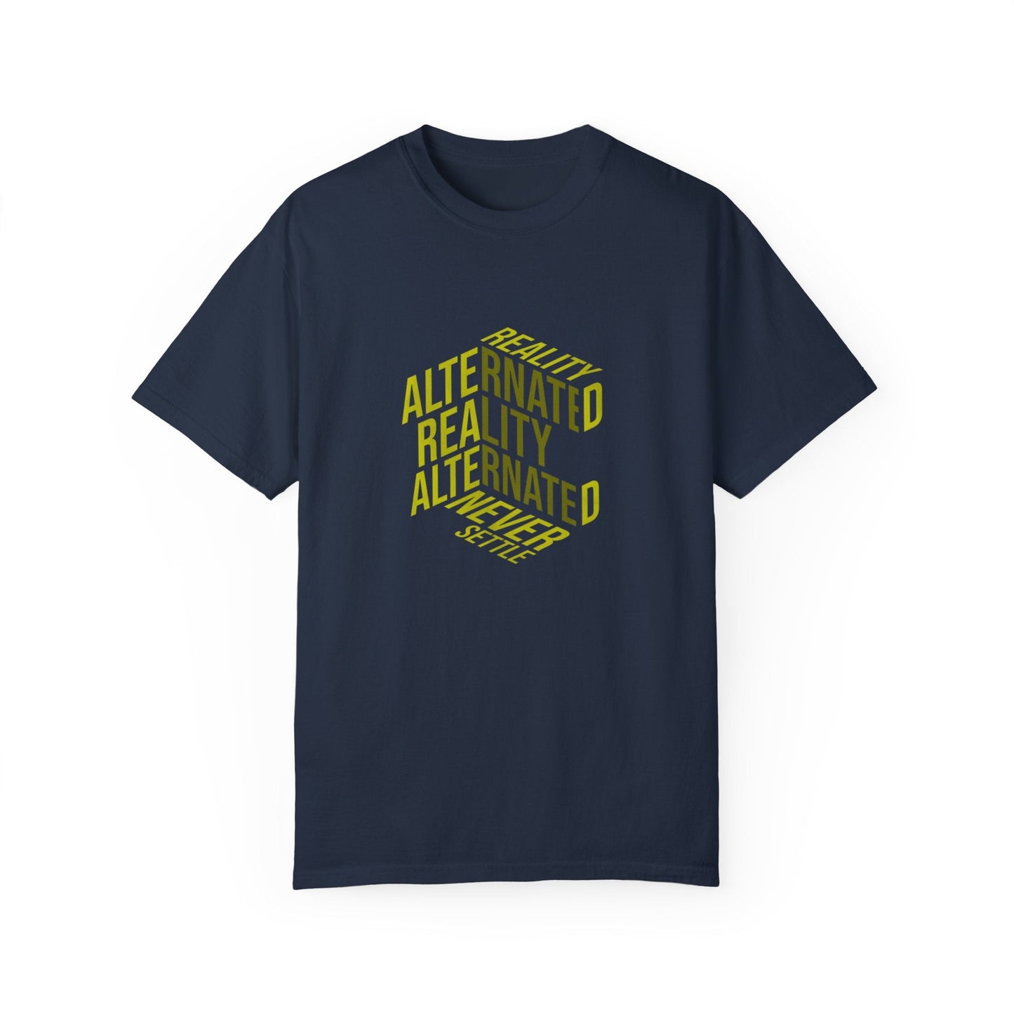 Alternate reality unisex t-shirt - bold geometric typography