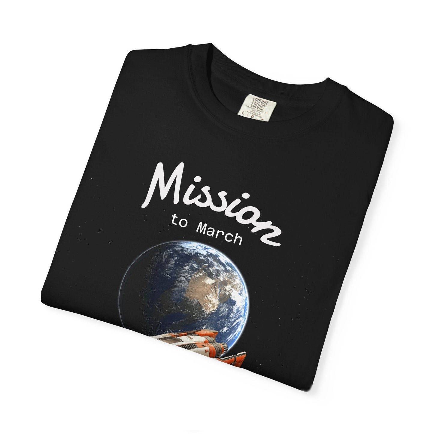 Mission to Mars T-shirt – Spaceship Leaving Earth