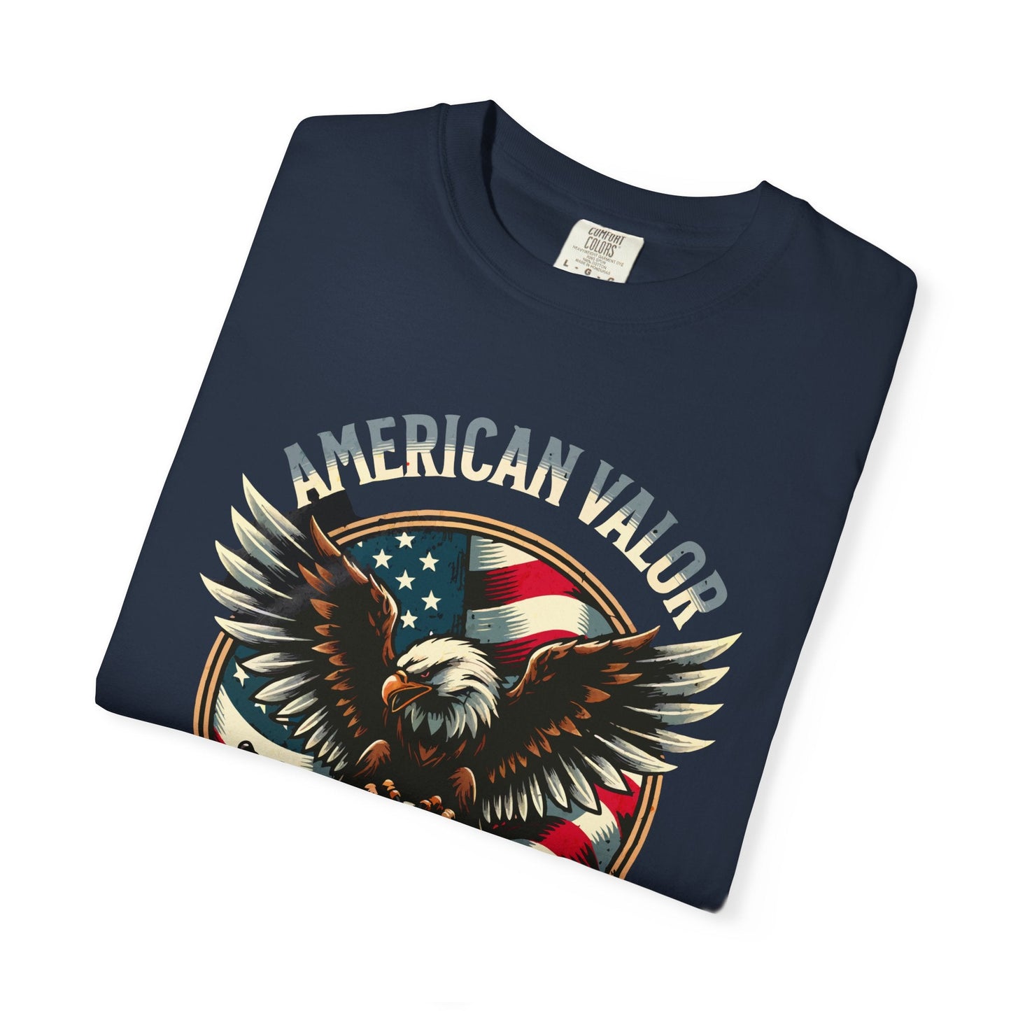 American valor t-shirt - Patriotic eagle and skull design for men & women