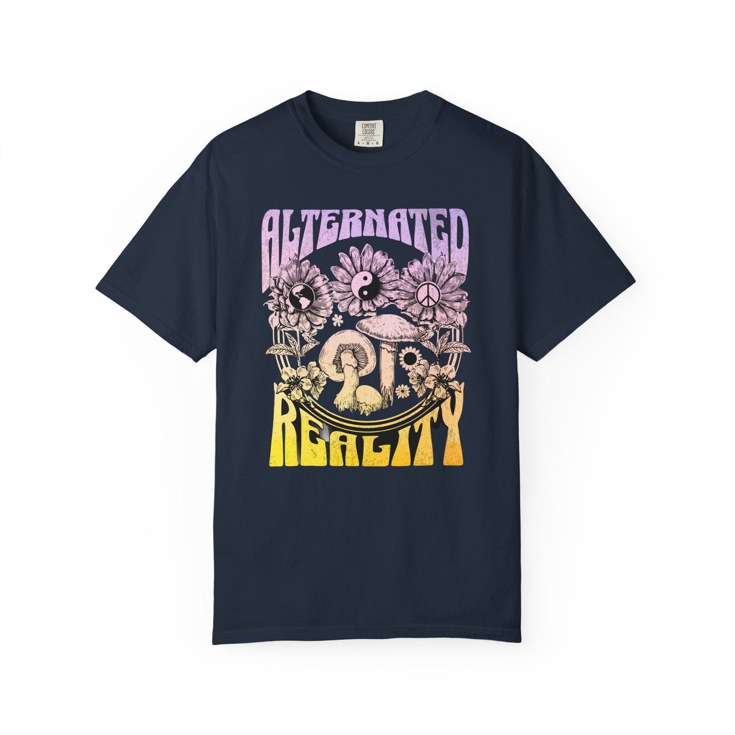 Psychedelic Mushroom T-Shirt with Vintage Hippie Design - Retro Style