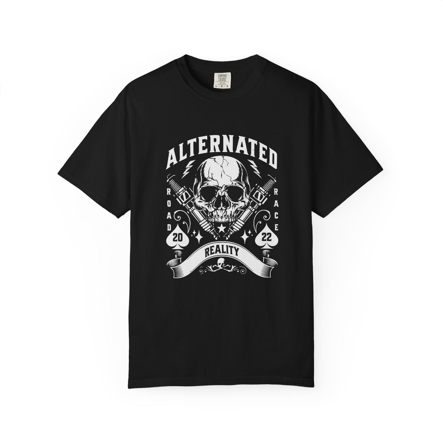 Motors piston skull t-shirt for rockers and motorcycle lovers