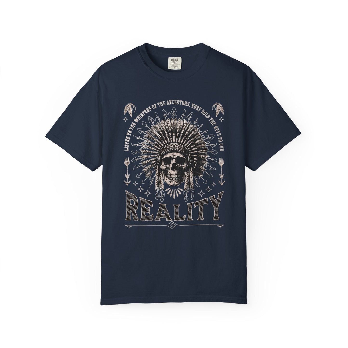 Headdress Skull Design Vintage-Inspired Unisex t-Shirt