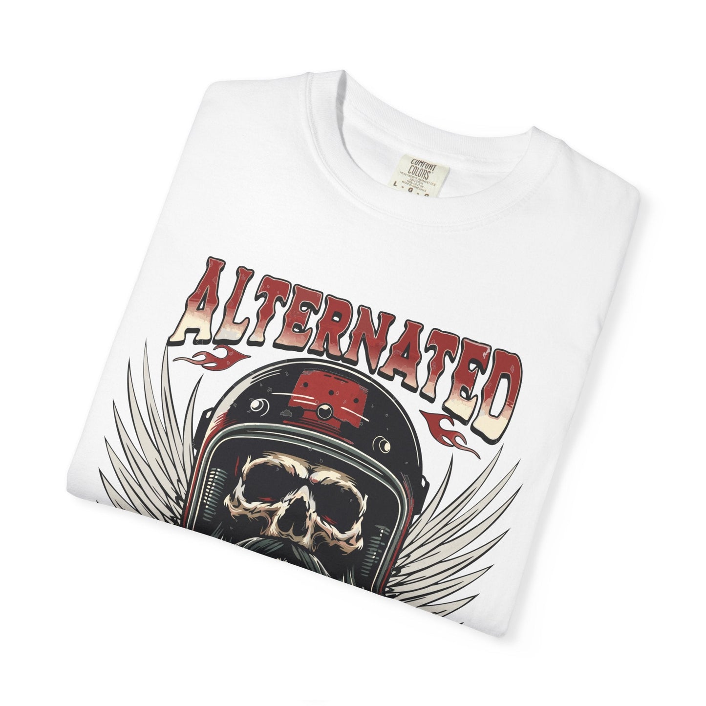 Motorbike skull t-shirt | Comfortable & Durable cotton tee for riders