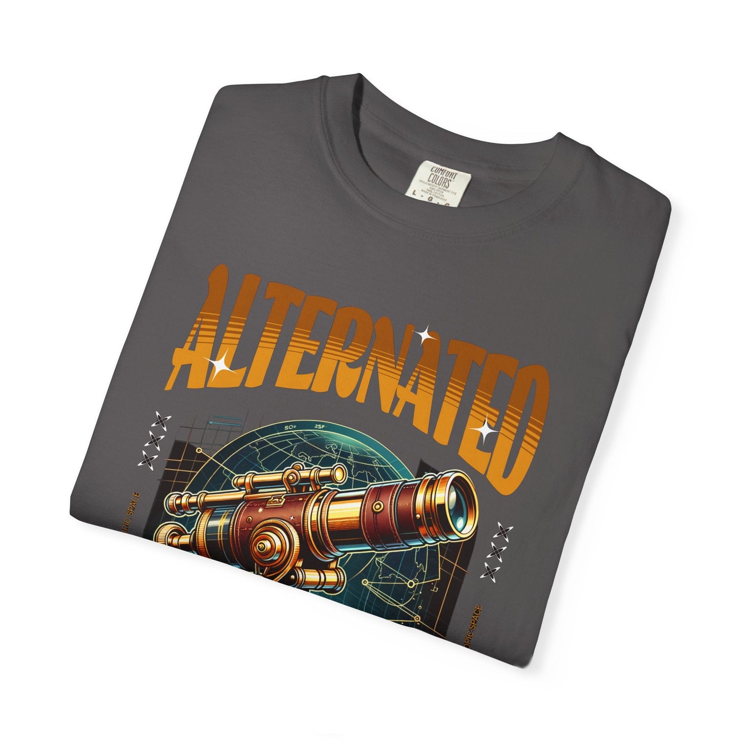 Vintage Sci-Fi T-shirt - telescope graphic for space lovers & admirers