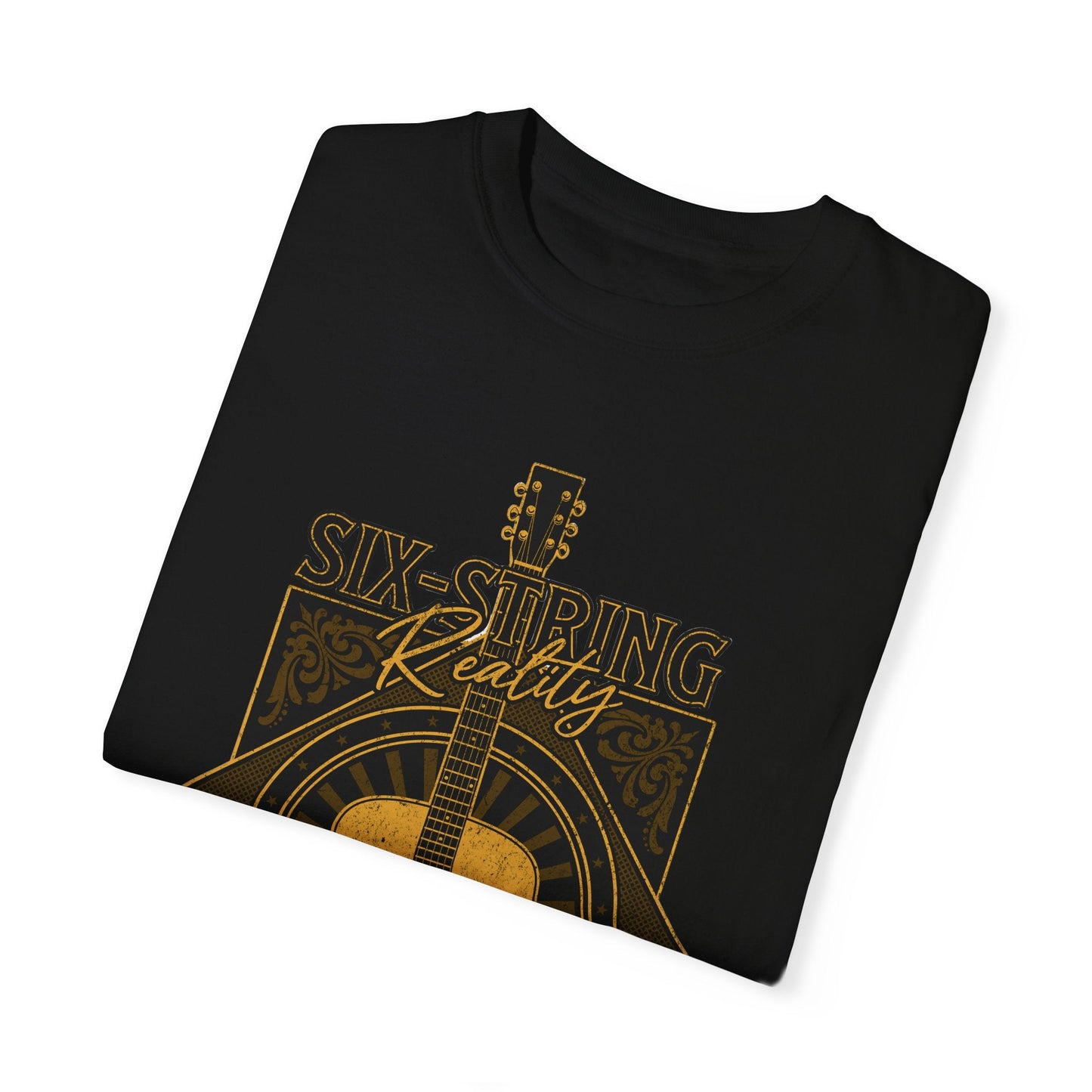 Vintage acoustic guitar t-shirt for music lovers | retro tee