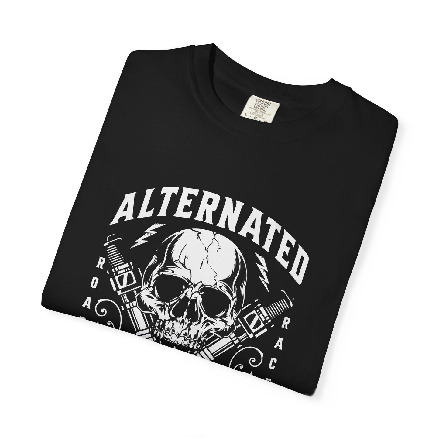 Motors piston skull t-shirt for rockers and motorcycle lovers