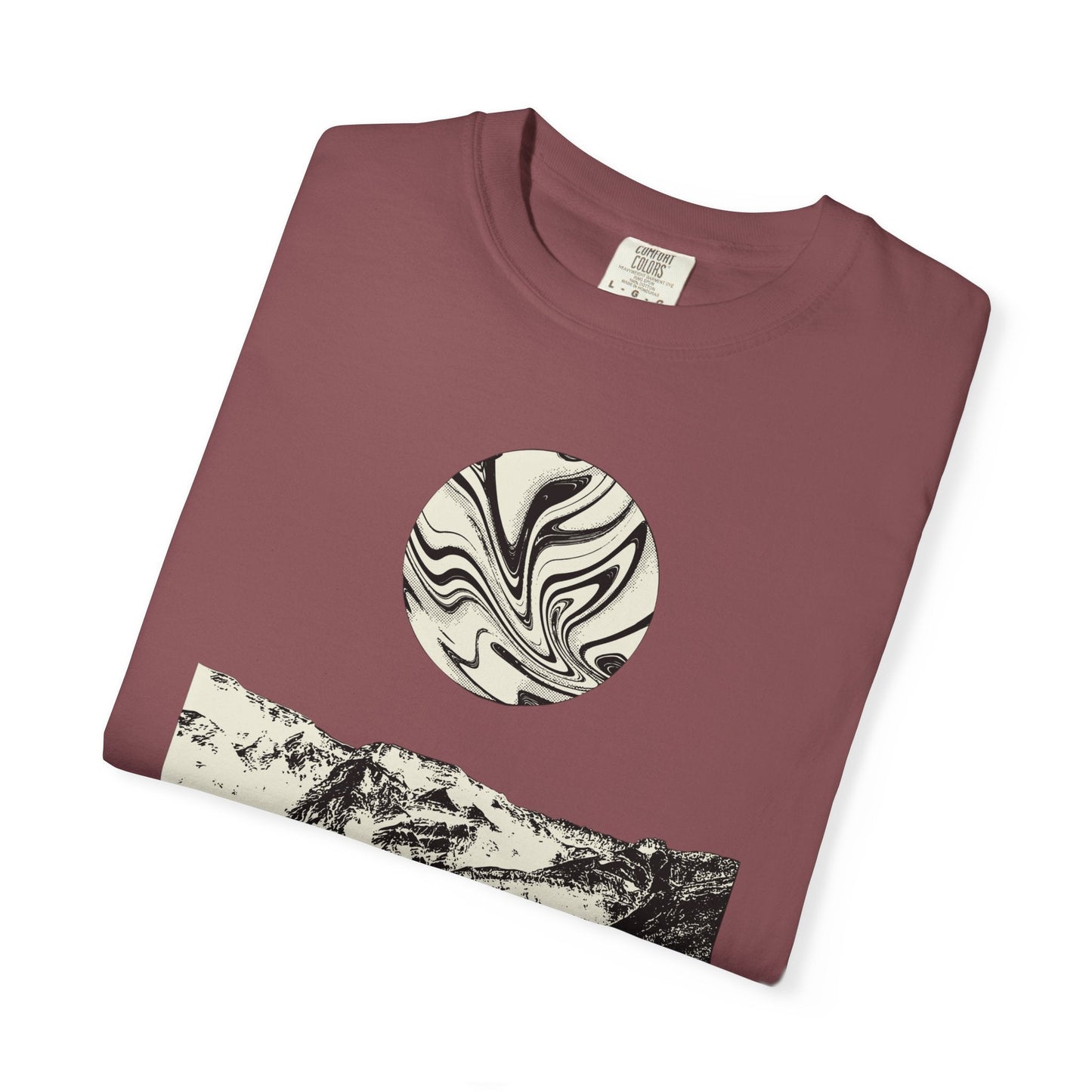 Cosmic earth unisex t-shirt with abstract cool psychedelic design