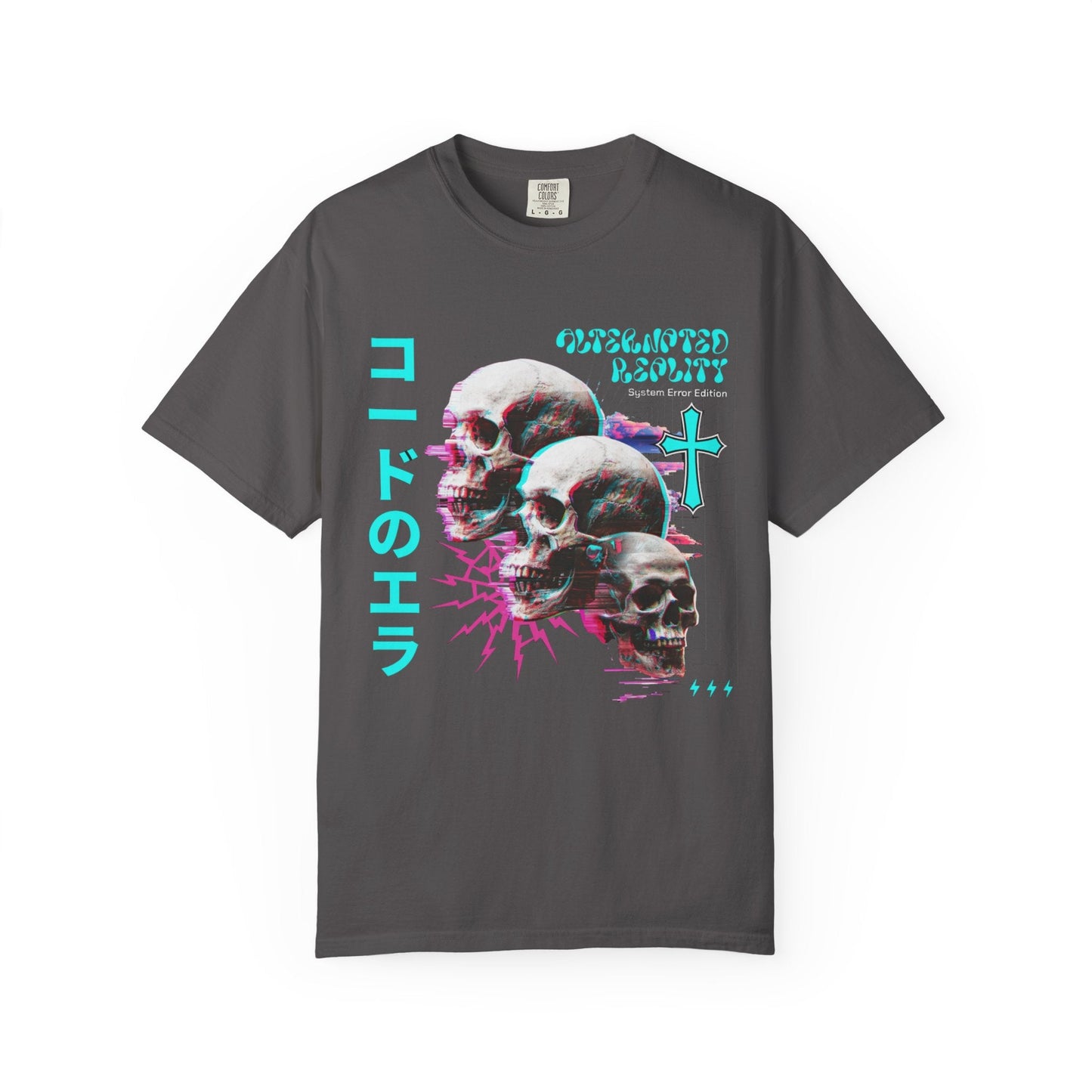 Glitch skulls anime t-shirt | Vibrant design & comfort
