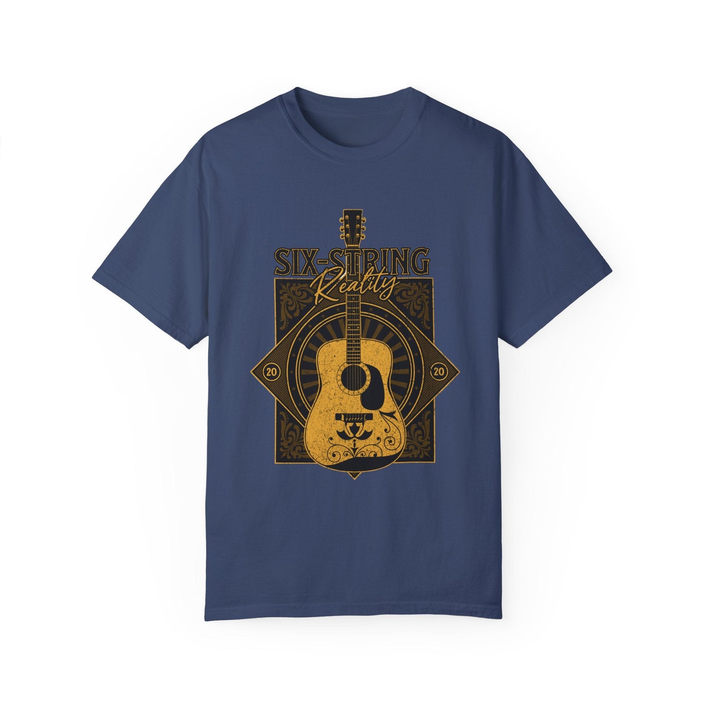 Vintage acoustic guitar t-shirt for music lovers | retro tee
