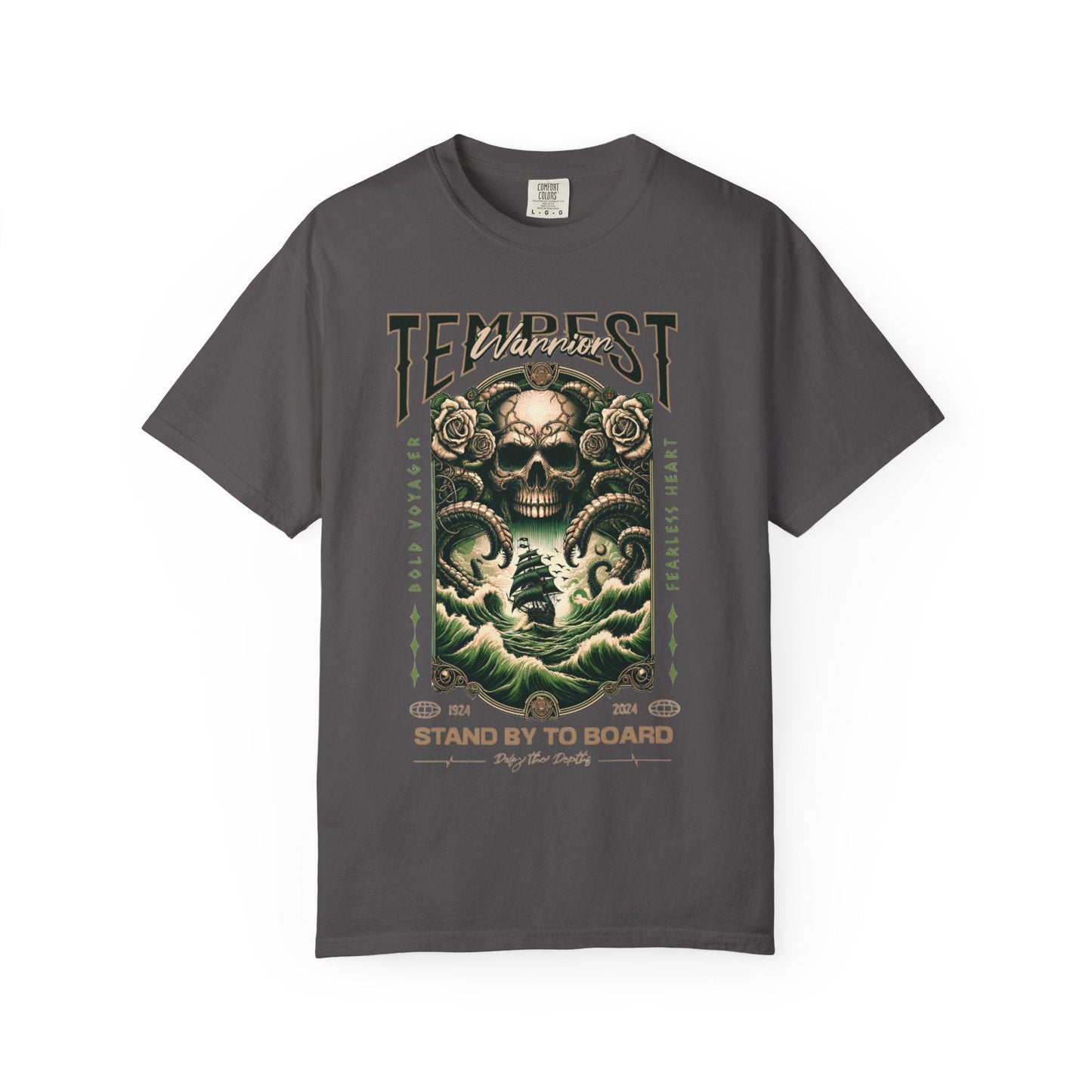 Pirate t-shirt with tempest warrior design - nautical style