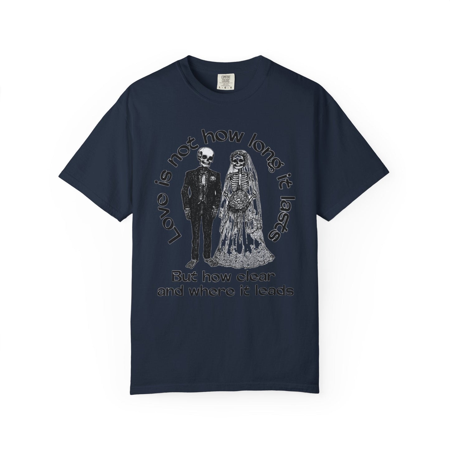Skeleton wedding black unisex t-shirt | Unique gothic design