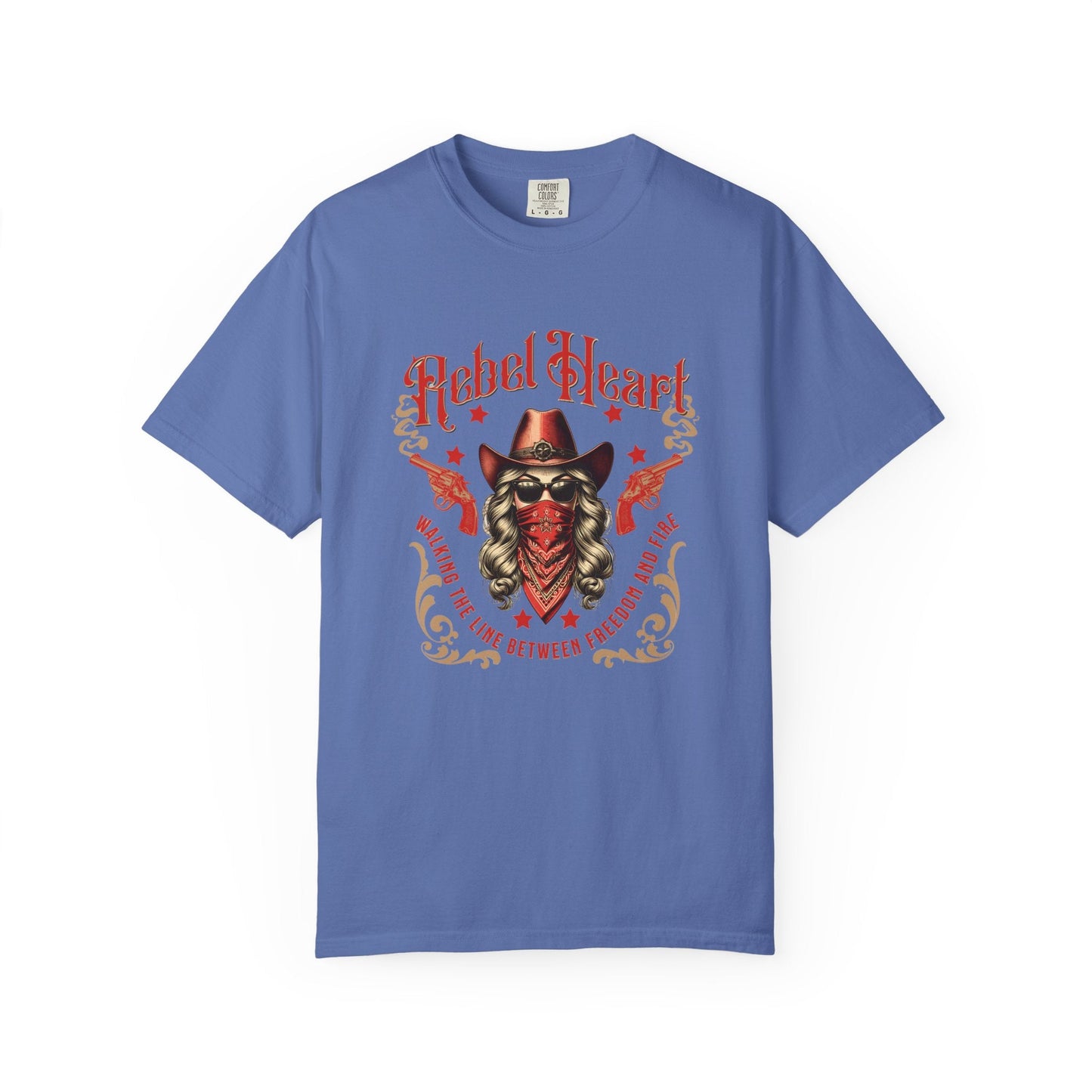 Cowgirl rebel heart t-shirt - western style woman adventure t-shirt