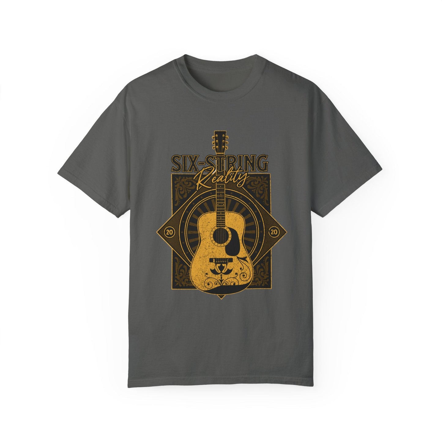 Vintage acoustic guitar t-shirt for music lovers | retro tee