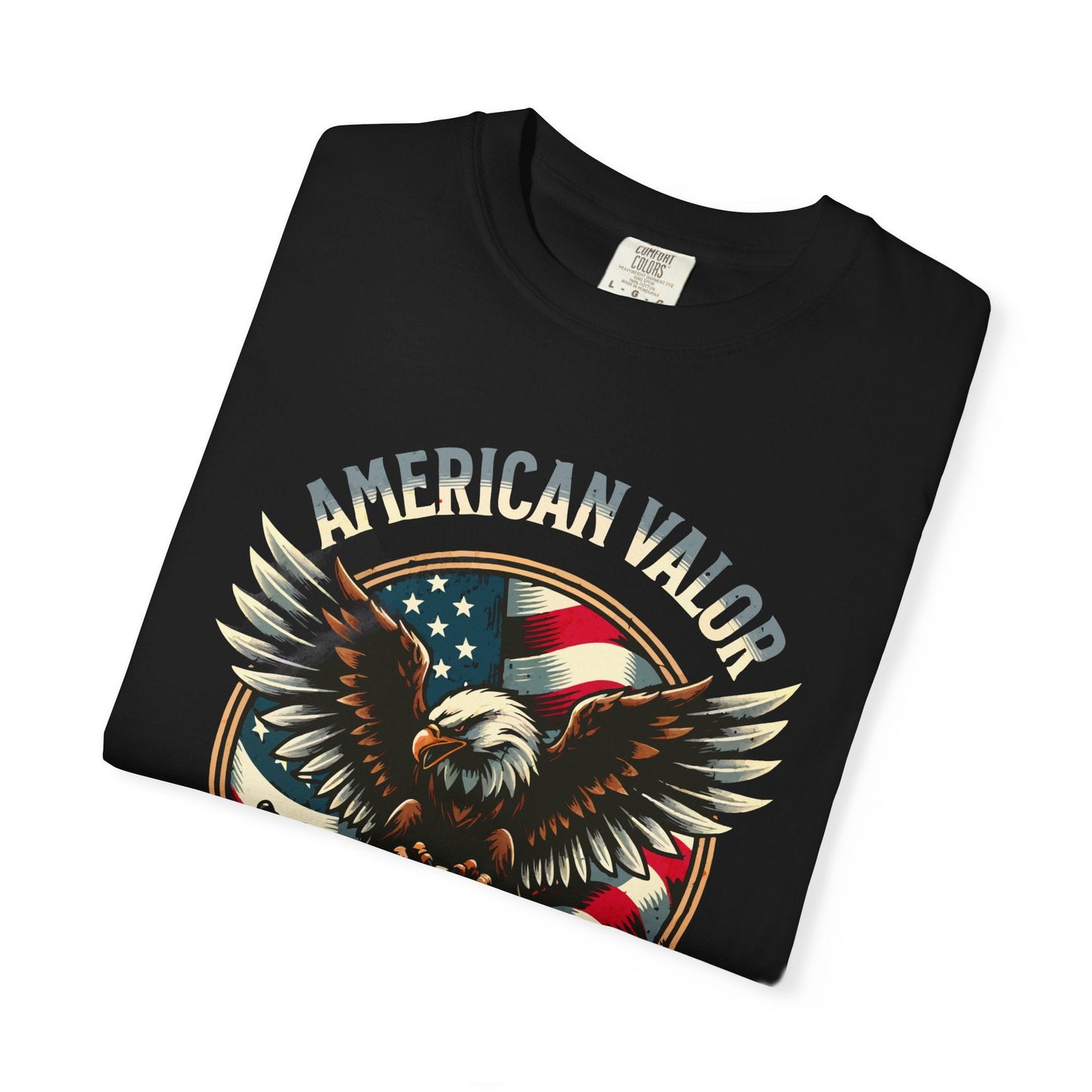 American valor t-shirt - Patriotic eagle and skull design for men & women