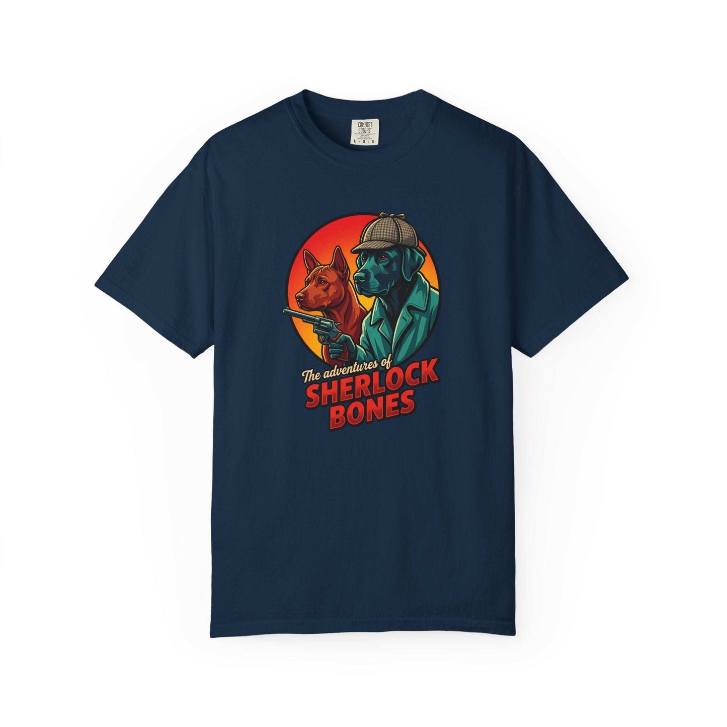 Sherlock Bones adventures Fun T-shirt for Dogs Lovers