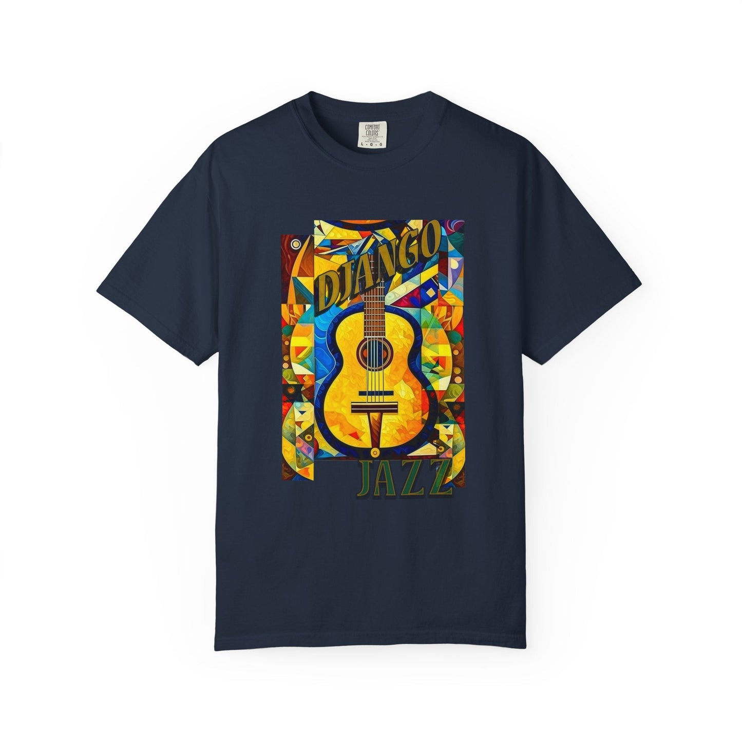Music theme guitar jazz T-shirt for classic jazz enthusiasts