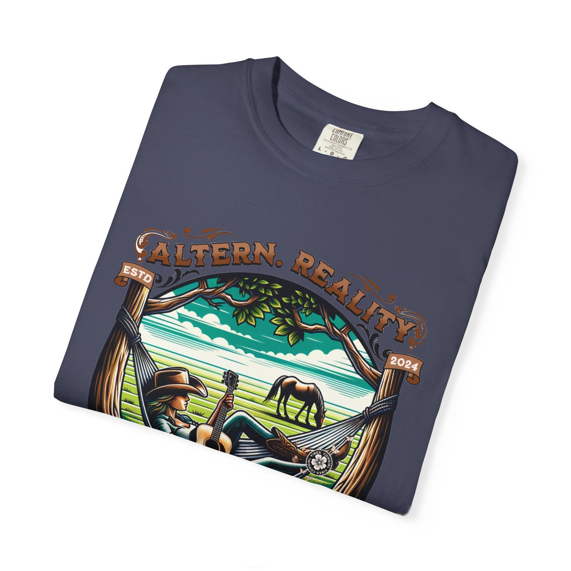 Guitar attitude design t-shirt - Relaxed cowgirl playful vibe