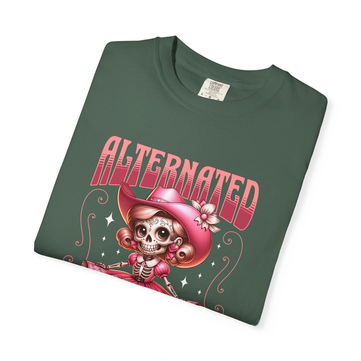 Cowgirl skull t-shirt - bold western style unisex garment