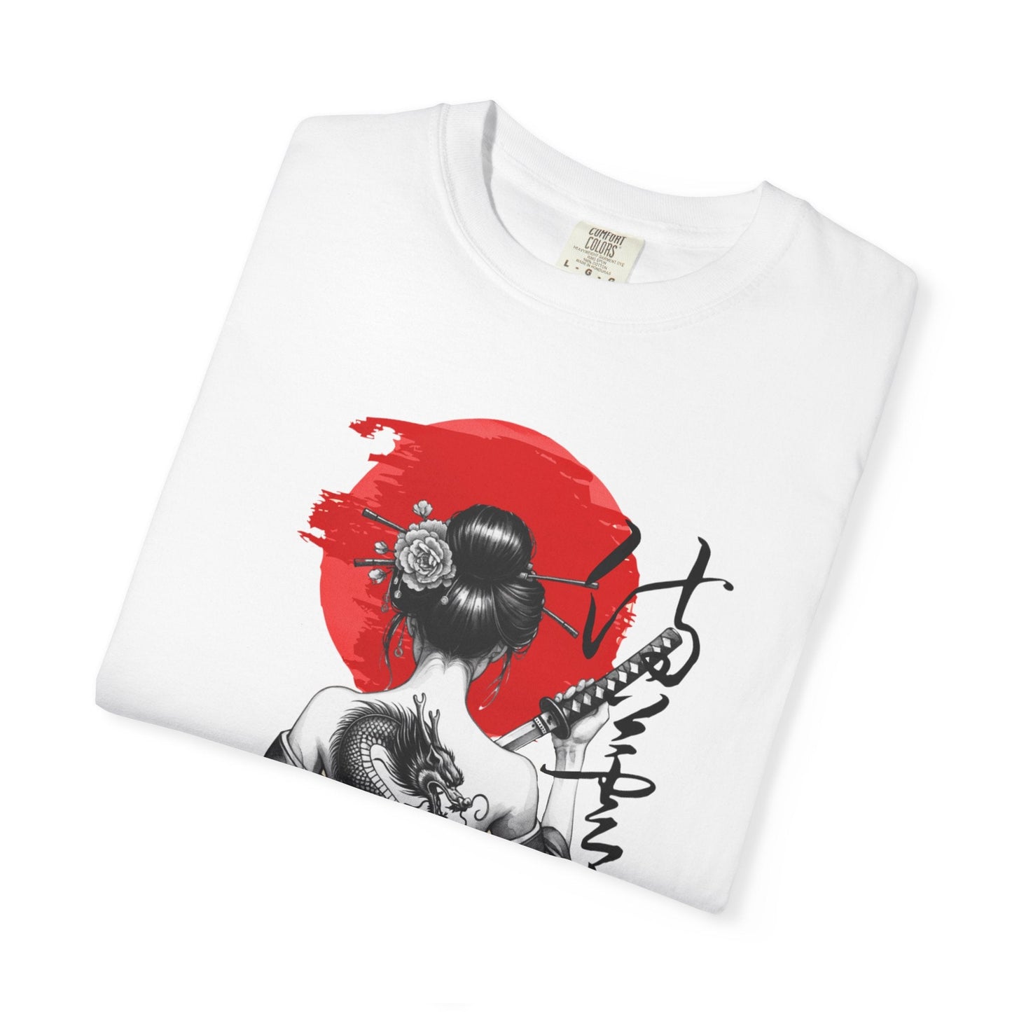 Geisha dragon graphic t-shirt - Japanese inspired cool art design