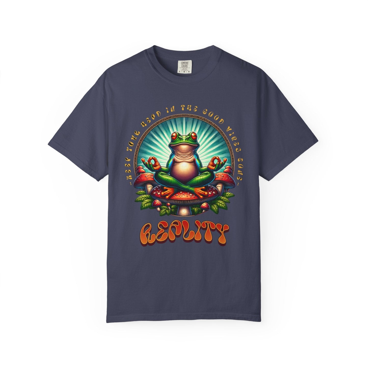 Meditative frog T-Shirt with Calming Frog Design - Soft Cotton Tee