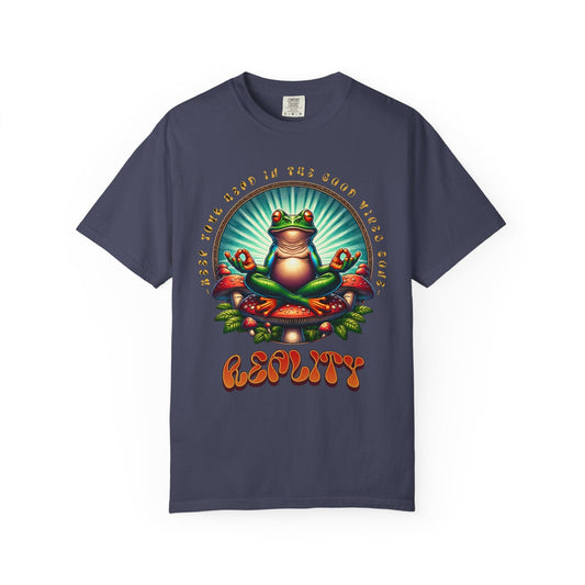 Meditative frog T-Shirt with Calming Frog Design - Soft Cotton Tee