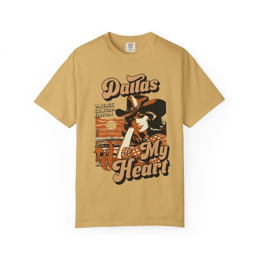 Western retro Dallas my heart t-shirt for vintage lovers