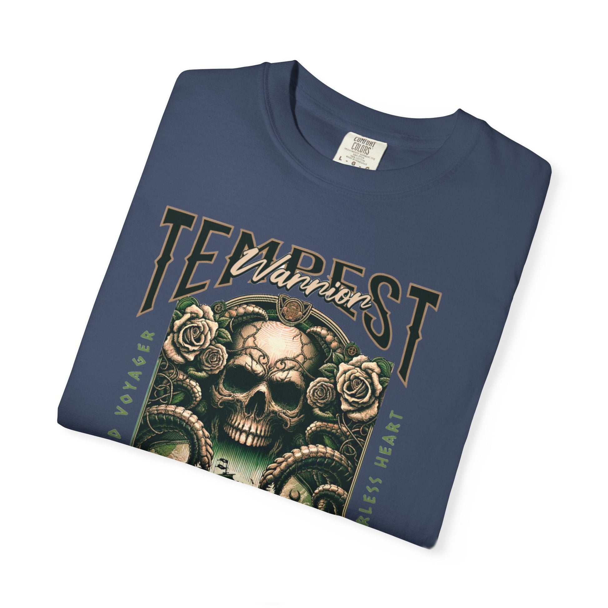 Pirate t-shirt with tempest warrior design - nautical style