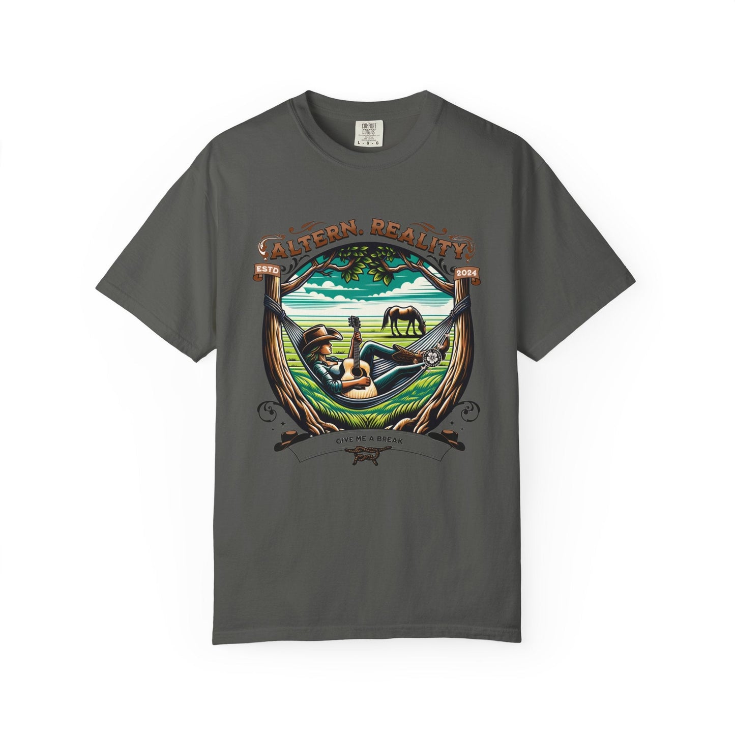 Guitar attitude design t-shirt - Relaxed cowgirl playful vibe