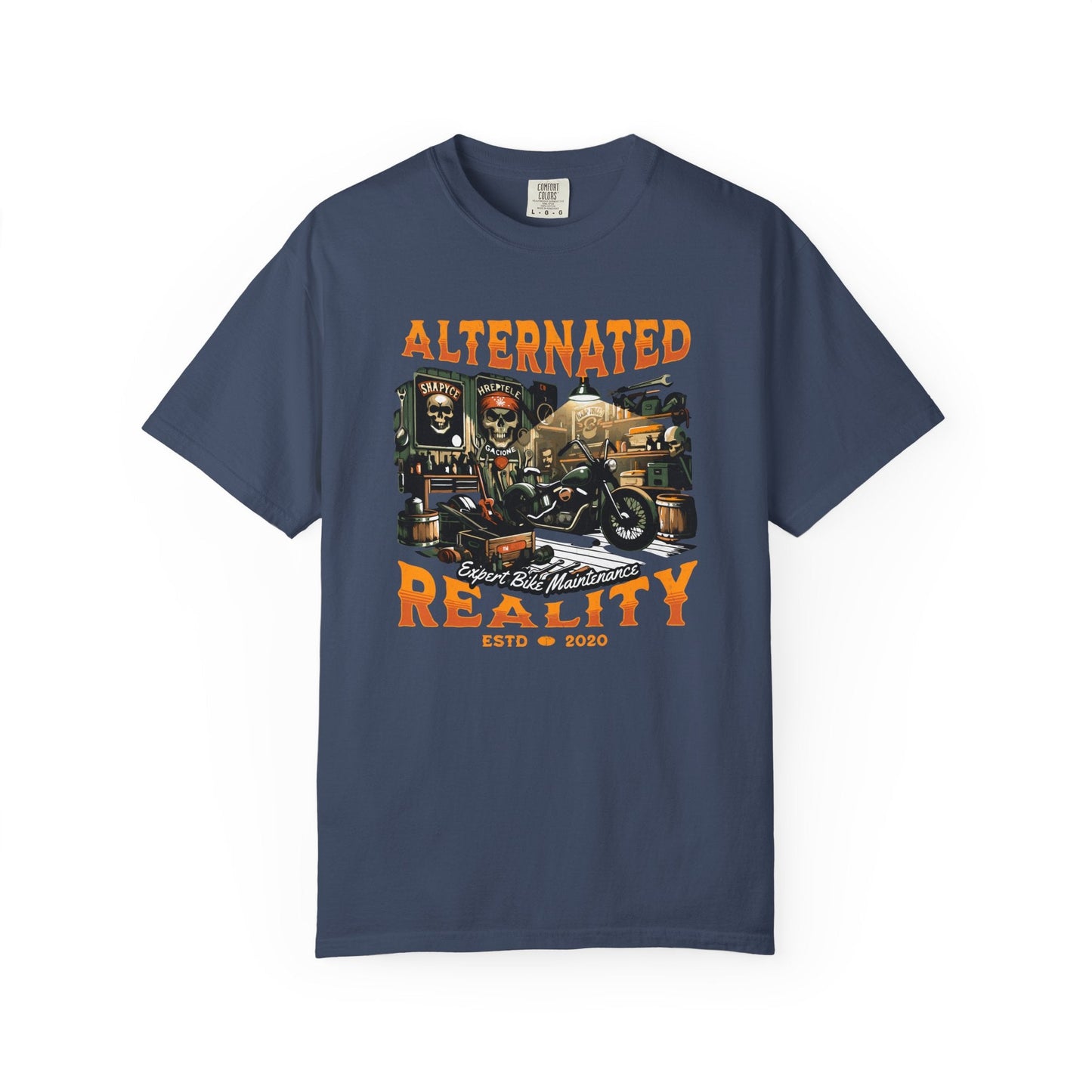Motorbike garage t-shirt: Vintage motorcycle cool repair hub