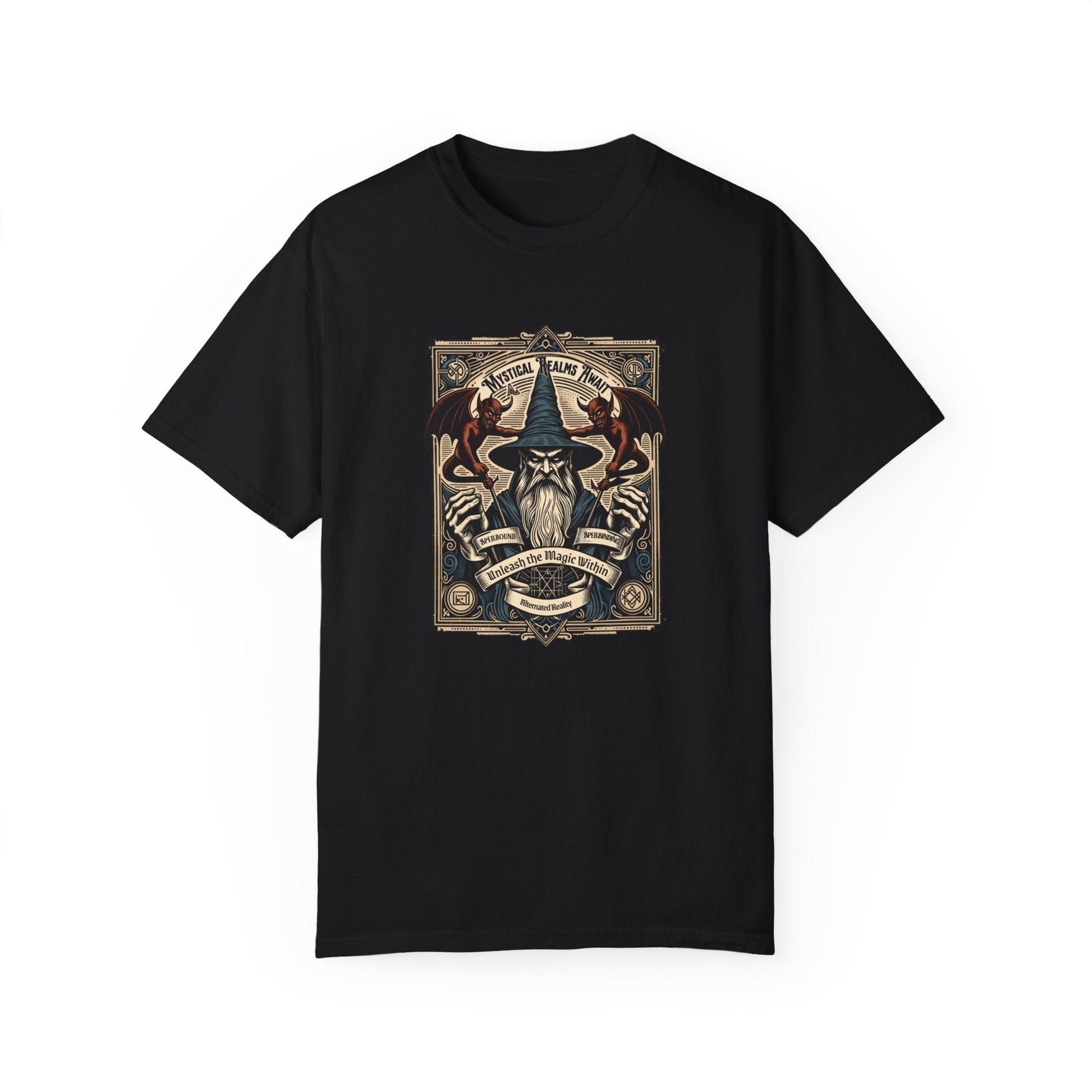 Wizard mystical t-shirt: Fantasy graphic design for magic fans